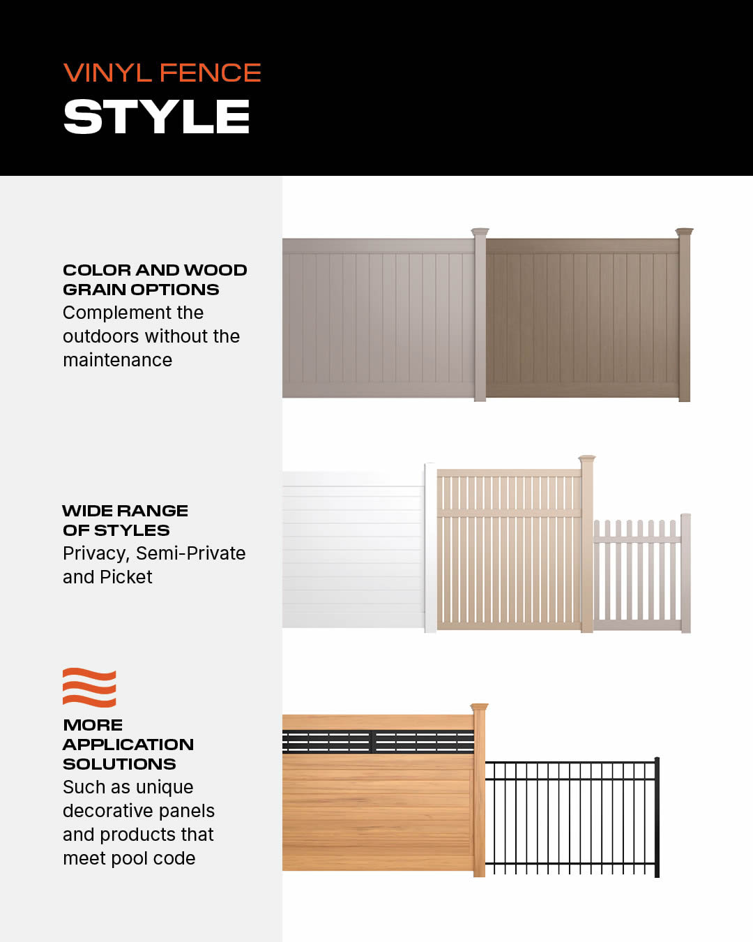 Customization Options for Viny & PVC Fences from Fusion Fence Serving the Ohio Tri-State Area